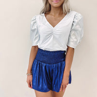 Adair Shorts - Royal Blue Sparkle